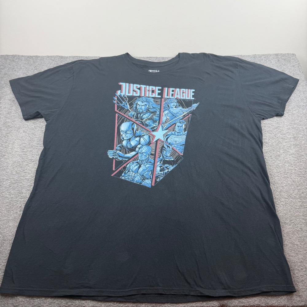 Funko Justice League T-Shirt‎ Men's 3XL Black Legion of Collectors Graphic Tee